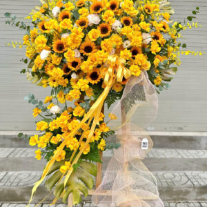 Kệ hoa chúc mừng tone vàng PHÁT TÀI tại 1991FLOWER